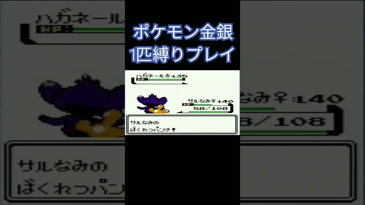 【ポケモン金銀】ポケモン1匹縛りプレイ!!エイパムver【縛りプレイ】#ポケモン金銀 #縛りプレイ #エイパム #ゲーム実況