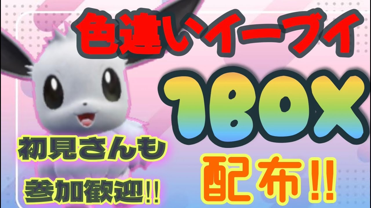 「色違い配布！ポケモンSV」ラストワンは♀ラブボ！！色違いイーブイ1BOX配布！！