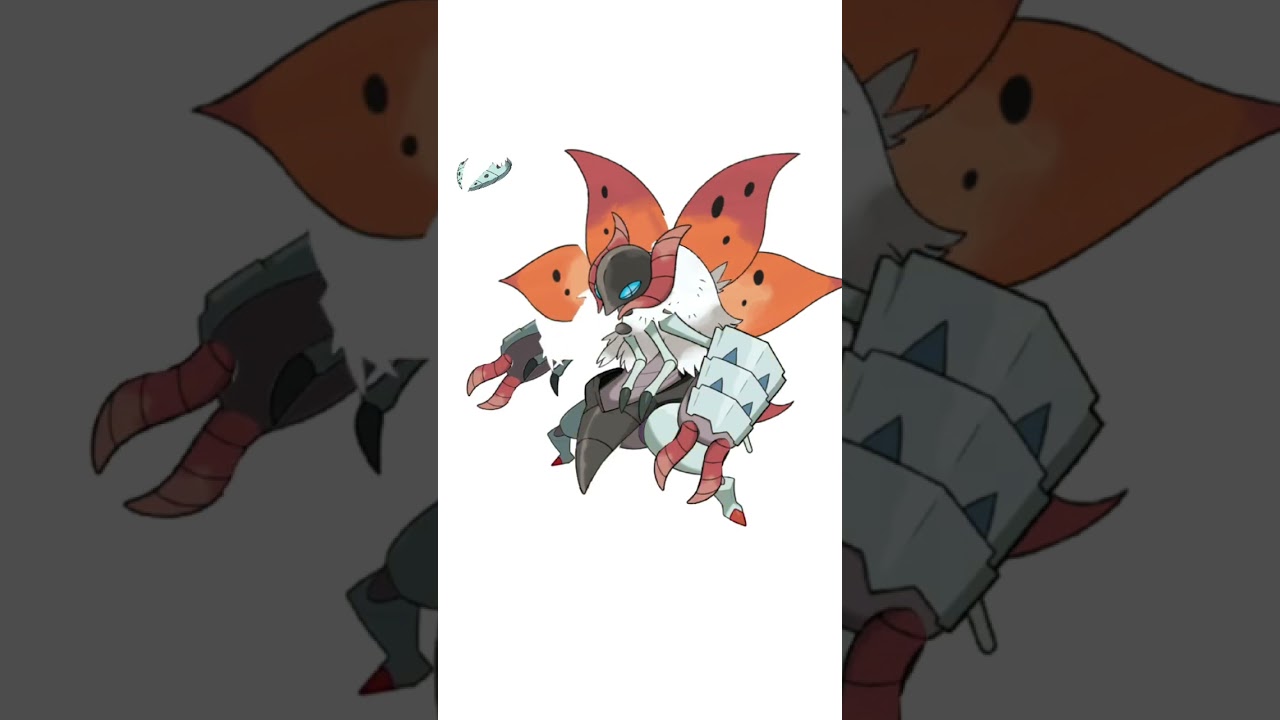 グソクムシャ＋ウルガモス合成。蟲戦士　#ポケモンフュージョン #pokemon #改造ポケモン  #伝説のポケモン #最強ポケモン