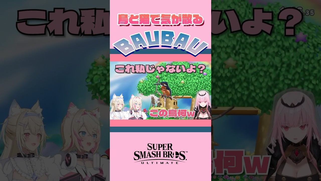 鳥と猫の出現でモココの集中力が散らかる ♡ #shorts #fuwamoco  #fuwamocalli #hololiveEnglish #hololive #moricalliope