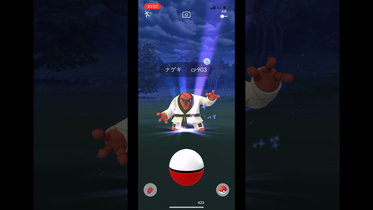 ポケモンgo 野生のナゲキゲットチャレンジ　#pokemongo