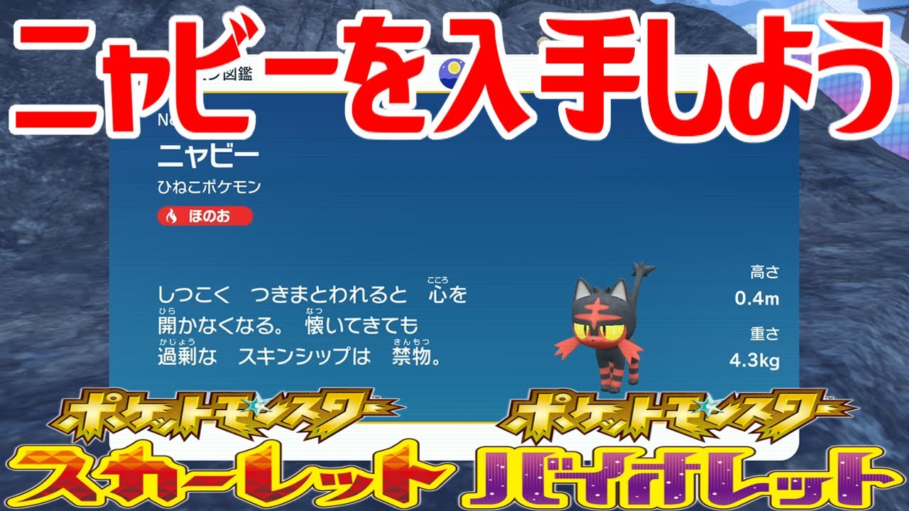 【ポケモンSV】ニャビーを入手しよう【ポケットモンスター スカーレット・バイオレット ゼロの秘宝 藍の円盤】Pocket Monsters