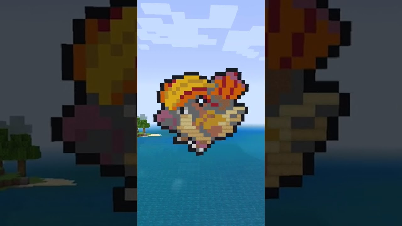 自然界のピジョットがチートすぎる件。#shorts 【マイクラ ポケモンドット絵】