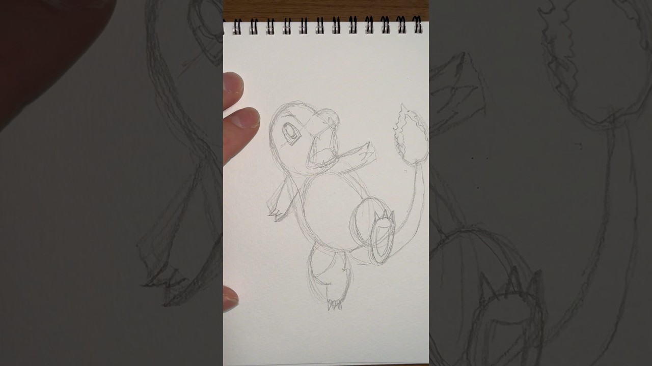 【No4.ヒトカゲ】 ポケモンを描き続けたら上手くなるの? #努力　#ポケモン　#お絵描き　#ヒトカゲ