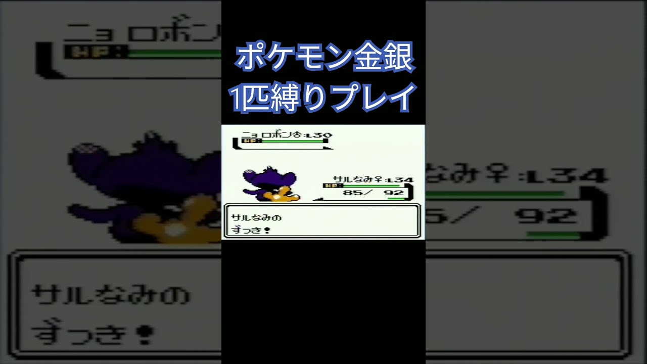 【ポケモン金銀】ポケモン1匹縛りプレイ!!エイパムver【縛りプレイ】#ポケモン金銀 #縛りプレイ #エイパム #ゲーム実況