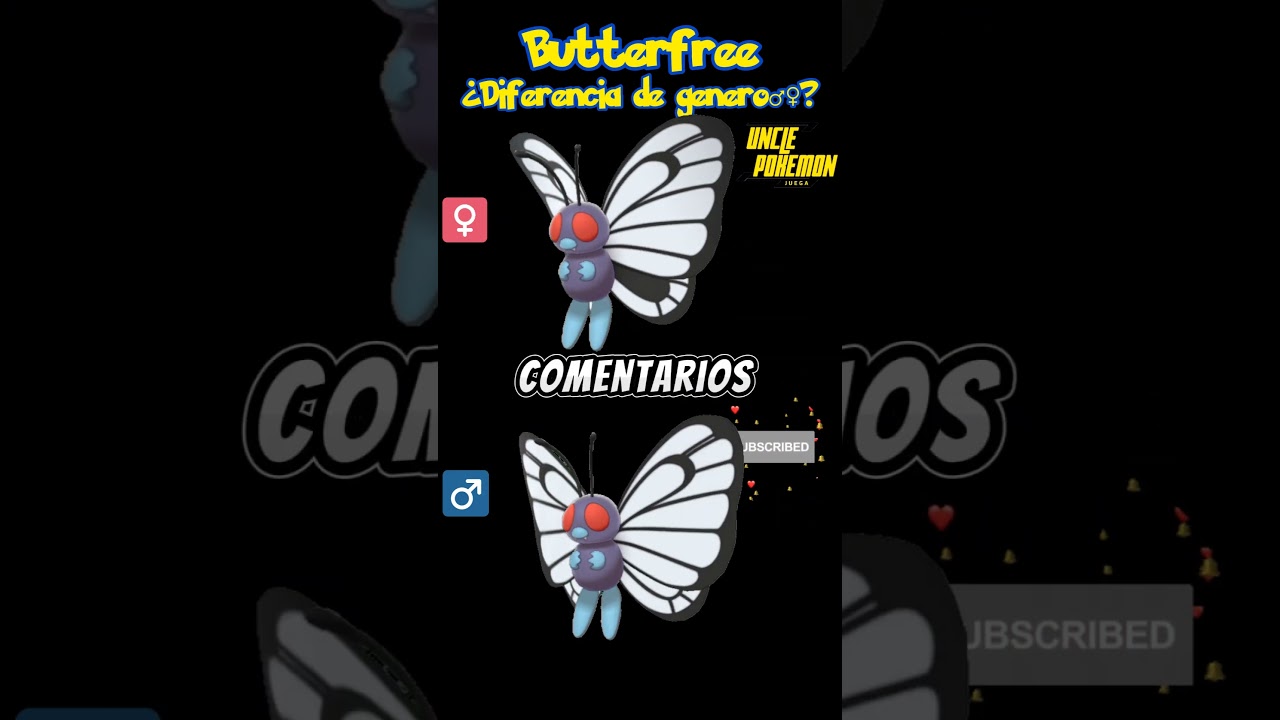 ¿Cuál es la Diferencia entre un Butterfree Macho y Hembra? ♂️♀️
