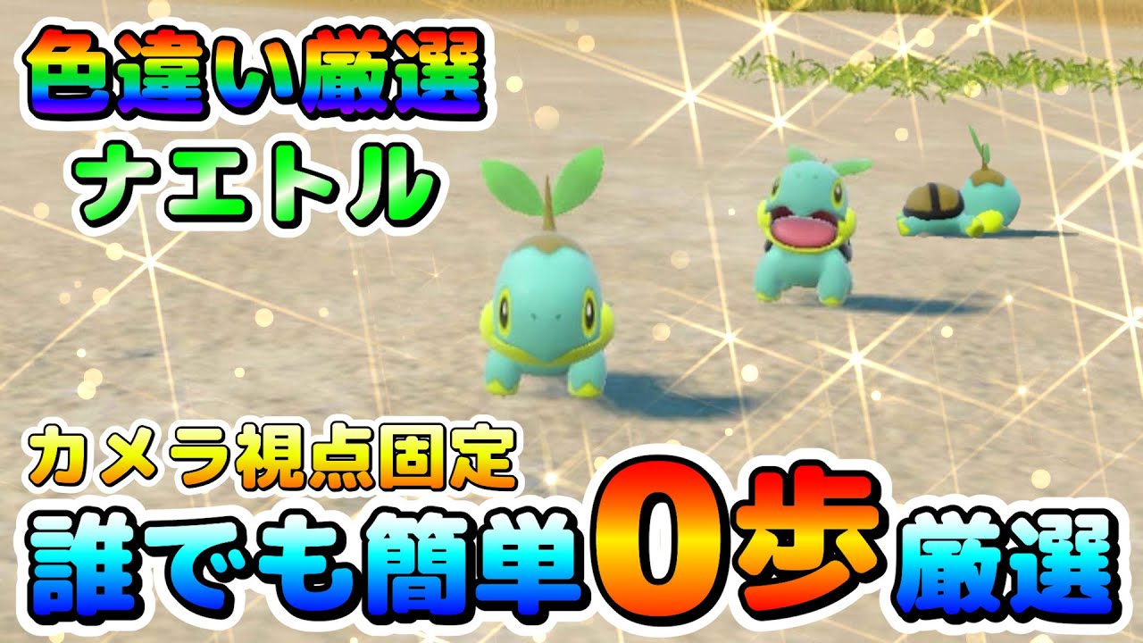 【ポケモンSV】超簡単！ナエトルの色違い厳選オススメ場所！カメラ固定でOK！【色厳選】