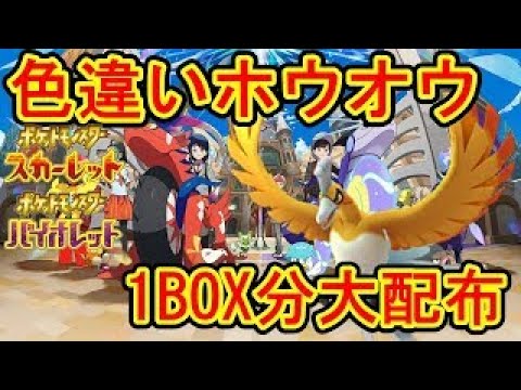 八神シャム2世がポケモンSVで色違いホウオウを1BOX分大配布配信をする【スカーレット・バイオレット】【実況配信】【自由参加OK】