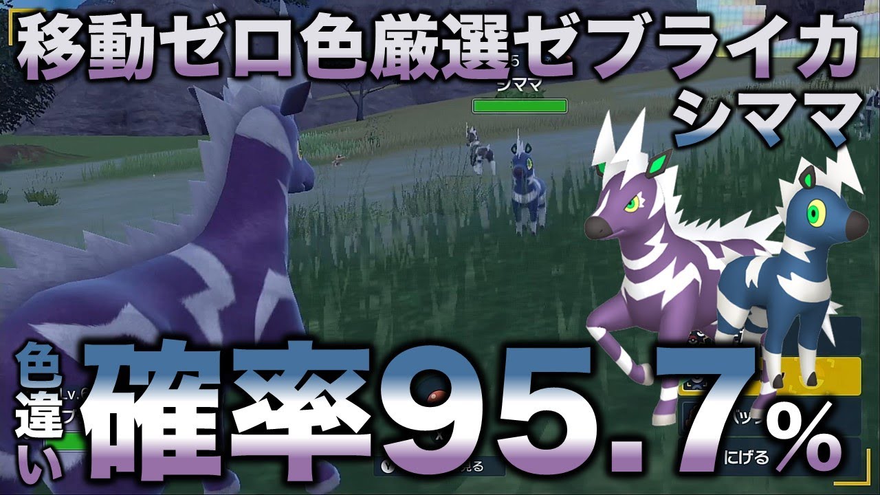 【移動ゼロ!!色厳選】シママ・ゼブライカ編!!【ポケモンSV/スカーレット・バイオレット】