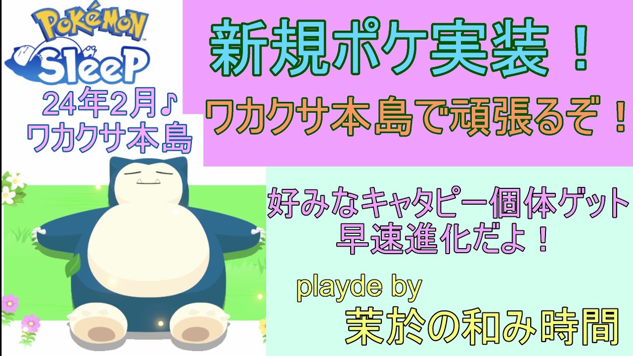 初ミニリュウゲット！そして久々のやらかしぬし…【#ポケモンスリープ】ワカクサ本島＋40％Plus+所持。無課金のんびりプレイで攻略していくポケスリ！Pokémon Sleep実況プレイ♪