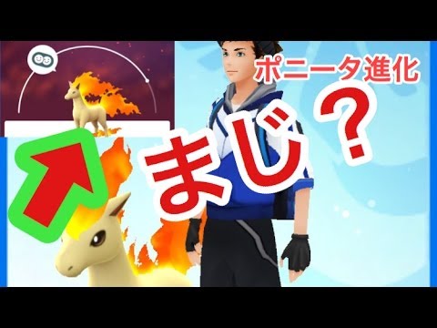PK ポケモンGO無強化ポニータ進化シーン 脅威のギャロップなるか？