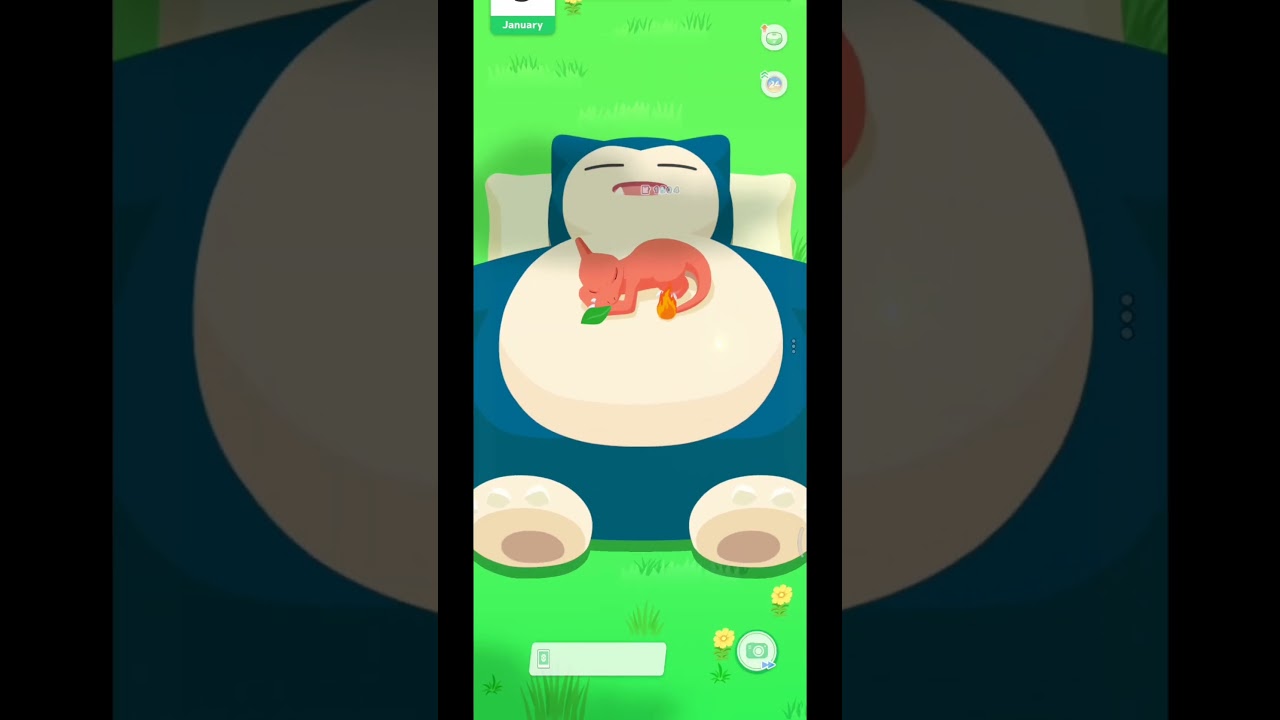 リザード「おなかのうえ寝」｜ポケモンスリープ