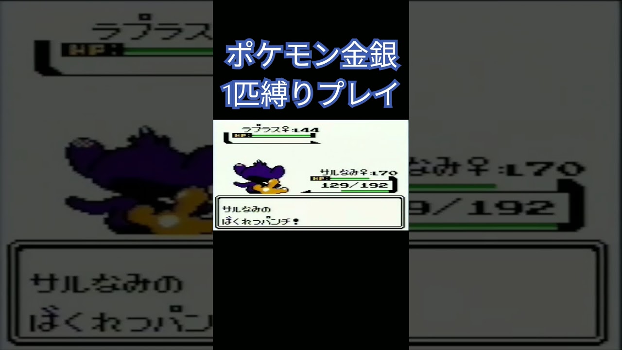 【ポケモン金銀】ポケモン1匹縛りプレイ!!エイパムver【縛りプレイ】#ポケモン金銀 #縛りプレイ #エイパム #ゲーム実況