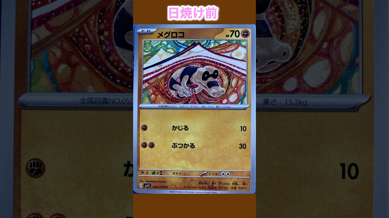 メグロコの日焼けポケカ