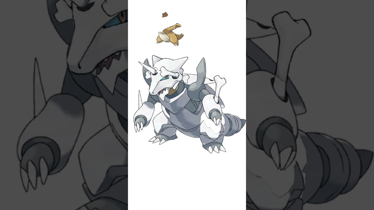 ガラガラ＋メガボスゴドラ。鉄と骨の鎧ポケモン　#ポケモンフュージョン #pokemon #改造ポケモン  #伝説のポケモン #最強ポケモン