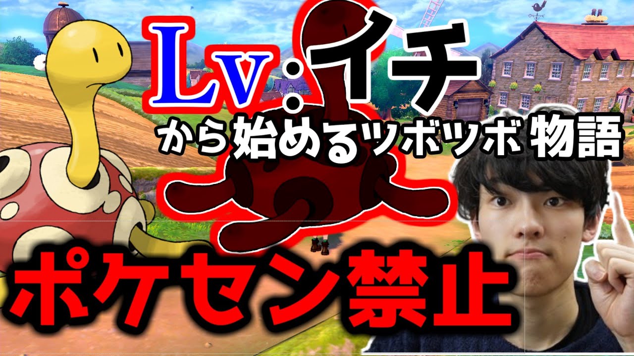 レベル1ツボツボ1匹縛りポケセン禁止で殿堂入りを目指す旅1