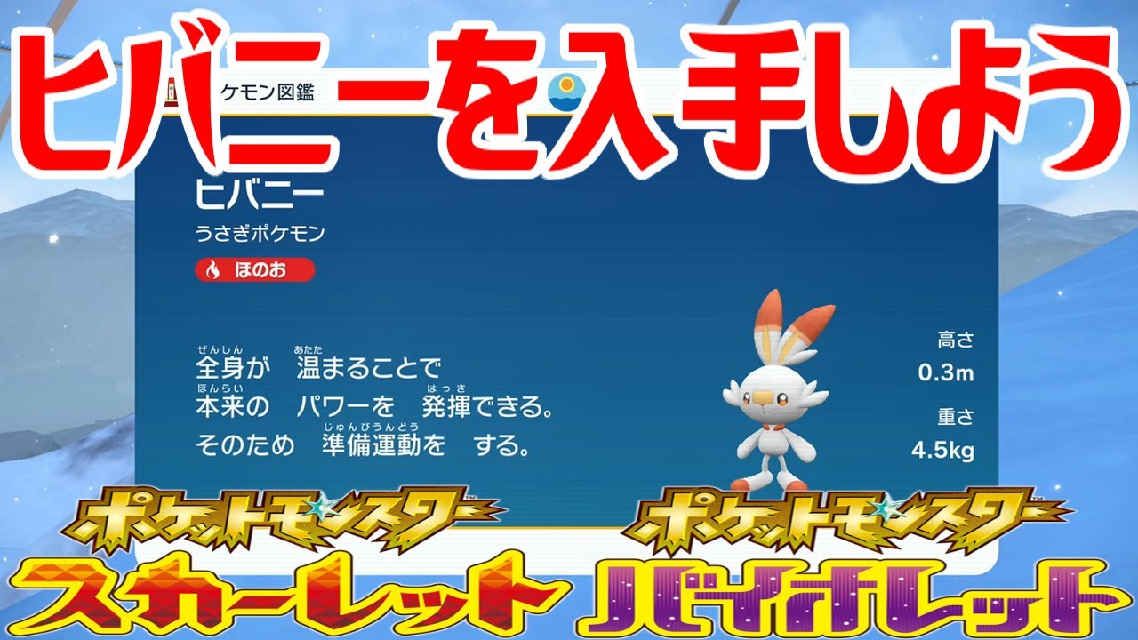 【ポケモンSV】ヒバニーを入手しよう【ポケットモンスター スカーレット・バイオレット ゼロの秘宝 藍の円盤】Pocket Monsters