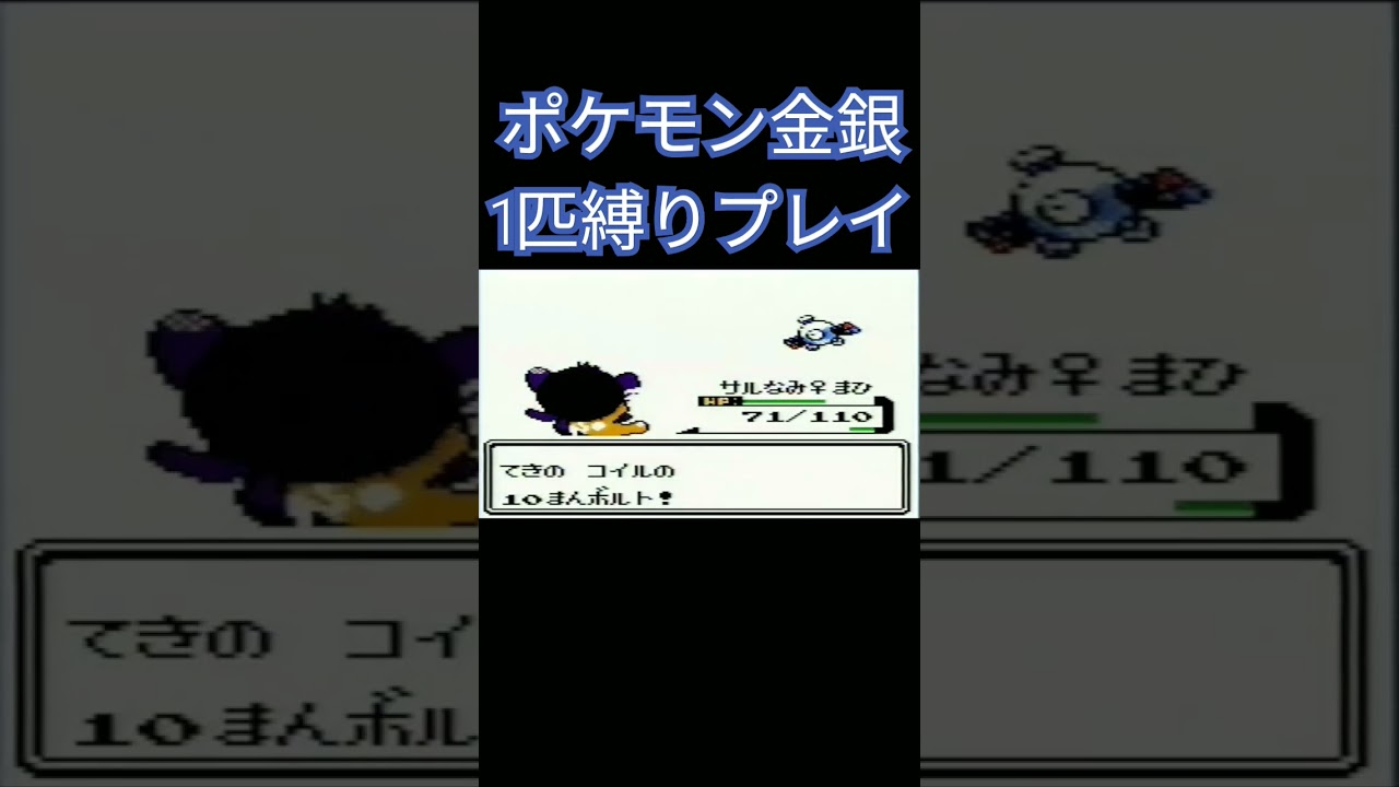 【ポケモン金銀】ポケモン1匹縛りプレイ!!エイパムver【縛りプレイ】#ポケモン金銀 #縛りプレイ #エイパム #ゲーム実況