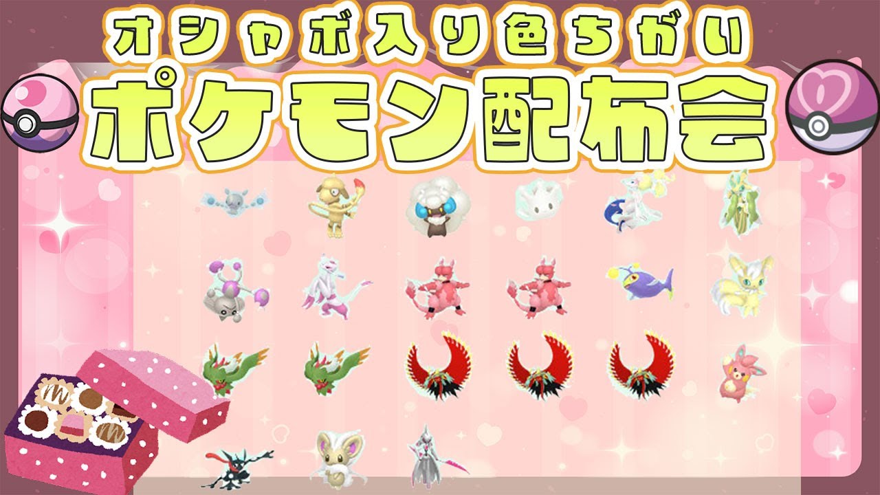 【バレンタイン企画】色違いオシャボポケモン限定配布会【ポケモンスカーレット・バイオレット】【ポケモンSV】