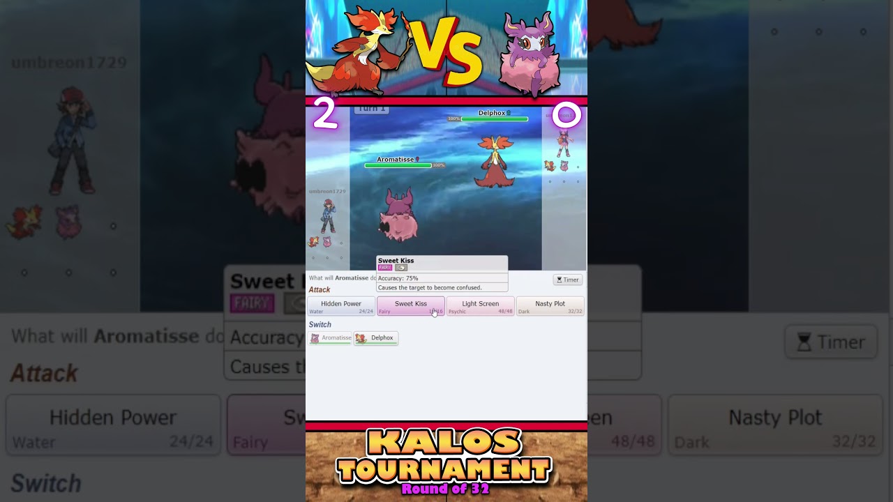 Pokemon 1v1: Delphox VS Aromatisse!