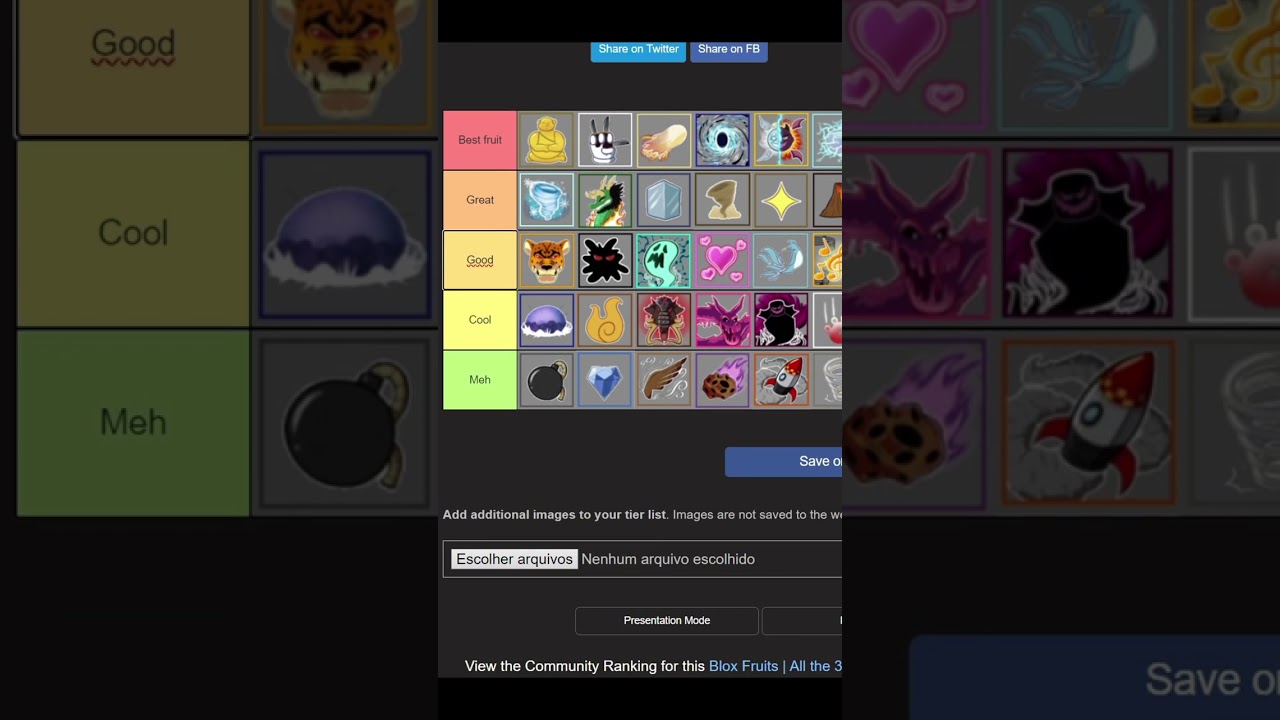 TIERLIST MELHORES FRUTAS DO BLOX FRUITS PT13