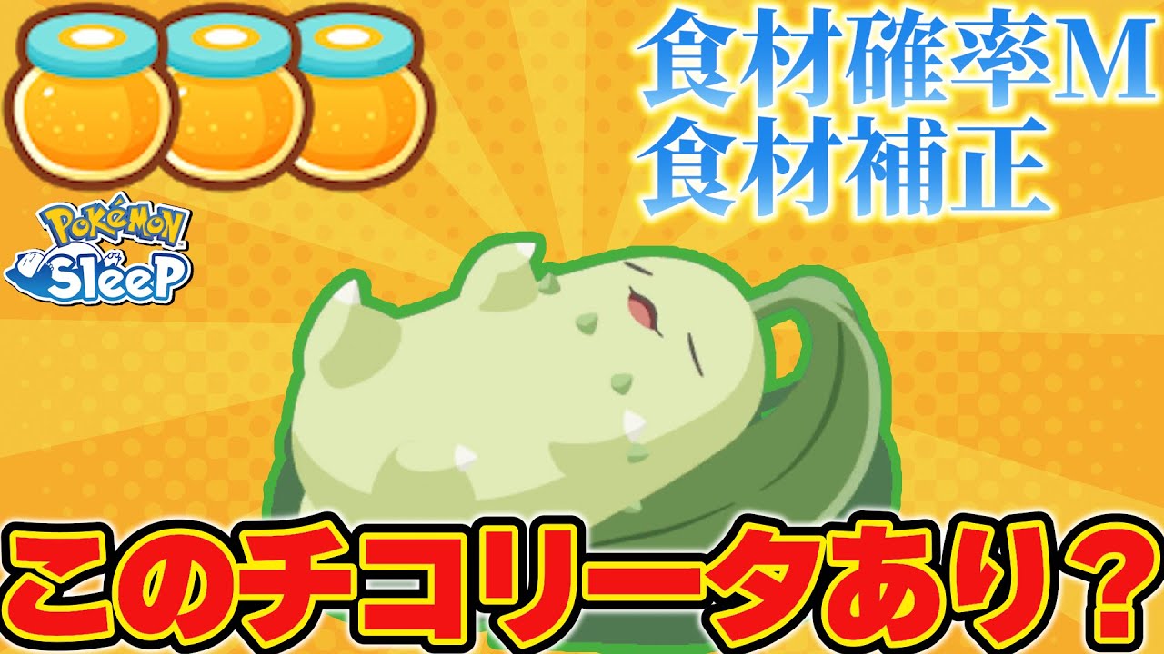 食材タイプ寄りのチコリータはありなのか？【ポケモンスリープ/バレンタイン2024】