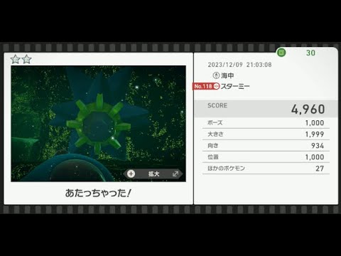 【Newポケモンスナップ】★2スターミー4960
