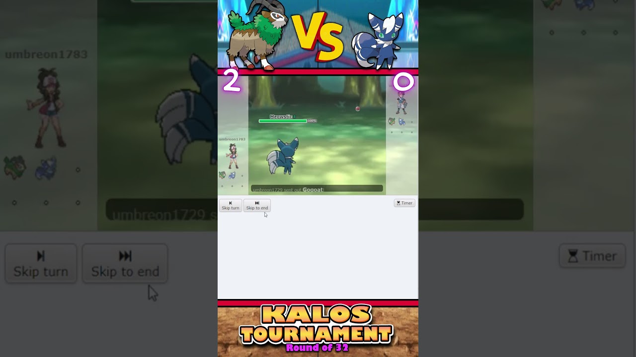 Pokemon 1v1: Gogoat VS Meowstic!