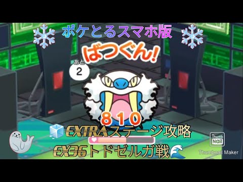 ポケとるスマホ版   EXTRAステージ攻略EX36トドゼルガ戦