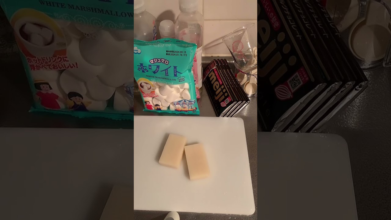 【超簡単】マシュマロチョコプリンとチョコ餅を作る(TikTok録画)