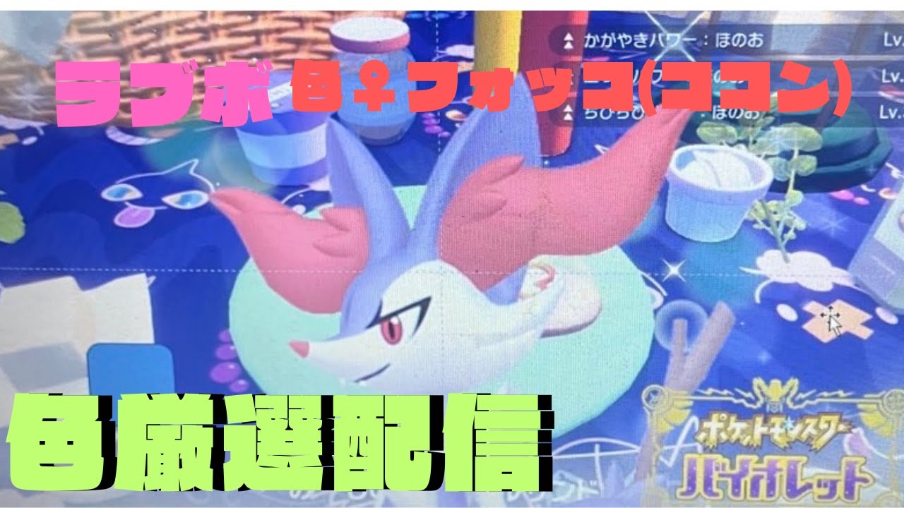 【ポケモンSV】　色フォッコ 色粘り配信【基本無言色厳選】