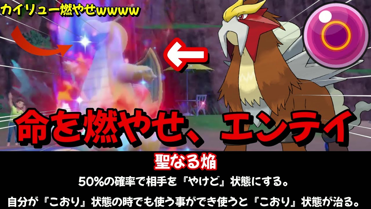 史上最強の運ゲー、俺の考えた"最高のエンテイ"はAS252ぶっぱ！せいなるほのおで燃えろ【ポケモンSV】【ゼロの秘宝 藍の円盤】