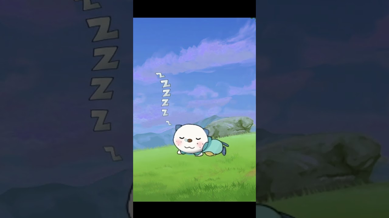 ミジュマルが寝ているみたいです（再投稿）#Shorts