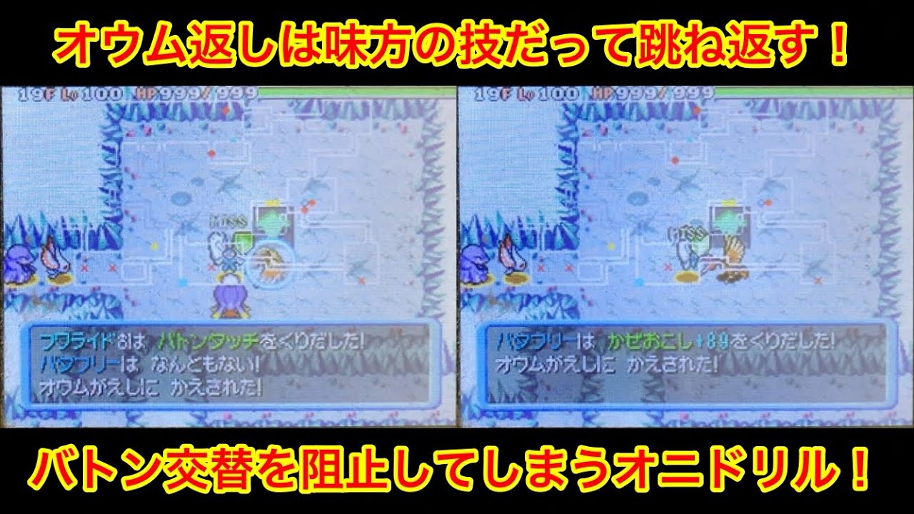 【ポケモンダンジョン時】 味方の技まで跳ね返すオニドリル！