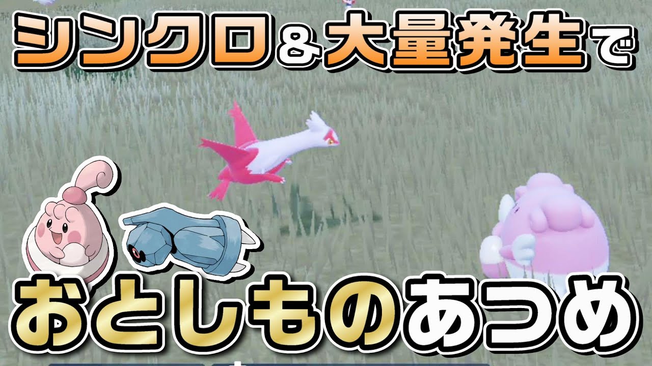 【ポケモンSV】シンクロ＆大量発生を使って おとしものをあつめよう【ピンプク・ダンバル】