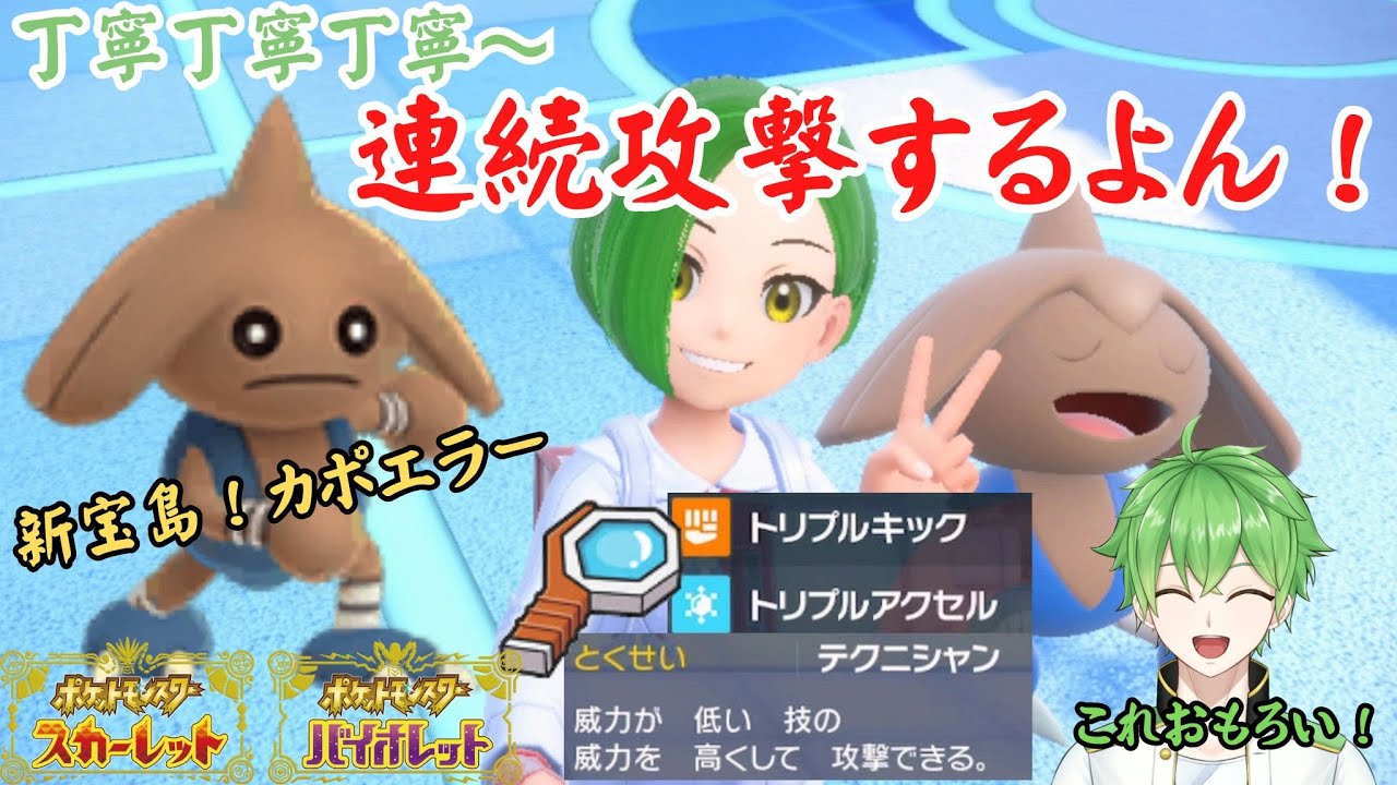 【ポケモンSV】丁寧丁寧丁寧～連発攻撃するよん！カポエラー【赤羽リツ】ポケモンバトル/ポケモン育成