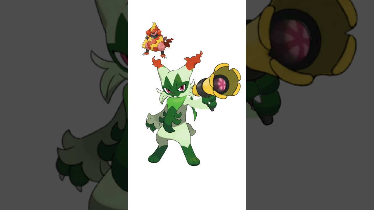 ニャローテ＋ブーバーン合成。ランチャー持ちニャローテ　#ポケモンフュージョン #改造ポケモン  #伝説のポケモン #最強ポケモン #pokemon