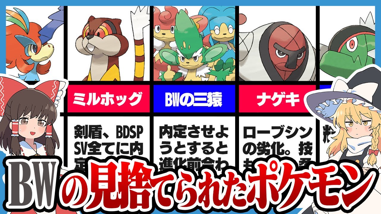 【ゆっくりSV】BWの見捨てられたポケモンたち【ゆっくり解説】