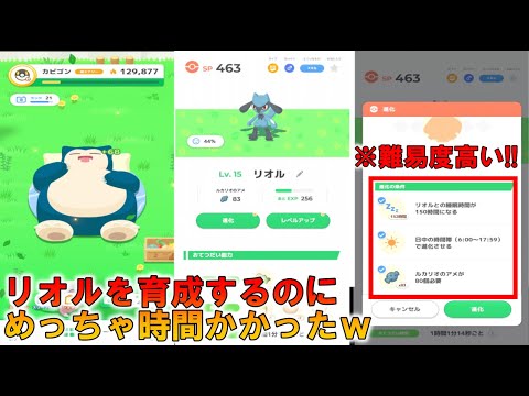 【ポケモンスリープ】リオルの進化条件を頑張ってみた結果！