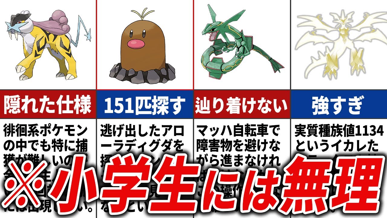小学生には難しすぎた要素TOP15【歴代ポケモン】