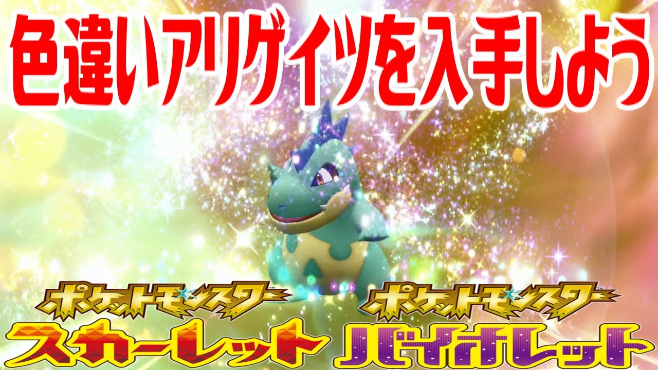 【ポケモンSV】色違いアリゲイツを入手しよう 進化入手【ポケットモンスター スカーレット・バイオレット ゼロの秘宝 藍の円盤】Pocket Monsters