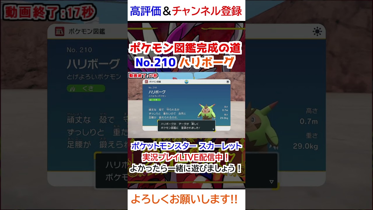 No 210 ハリボーグ図鑑登録完了！【ポケモンSV】
