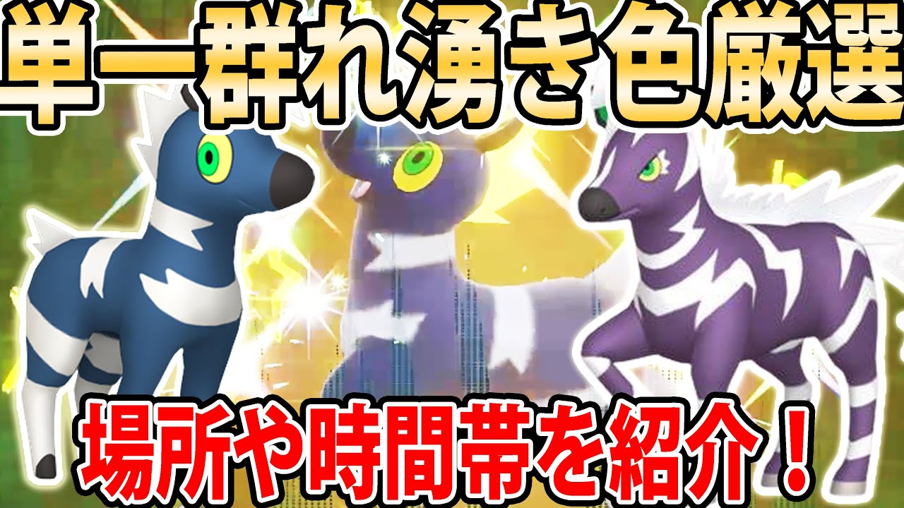 【超簡単】色違いシママ＆ゼブライカを入手しよう！単一群れ湧き色厳選【ポケモンSV】