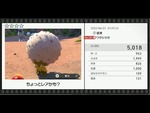 Newポケモンスナップ　★4ワタシラガ【5018】