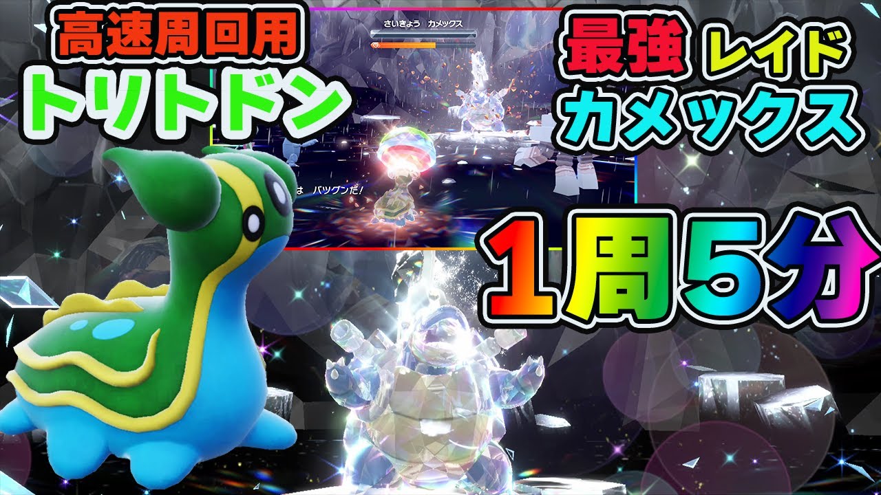 ほんとうは教えたくないトリトドンでカメックスレイドを1周約5分で高速周回する方法【ポケモンSV】【ポケモンスカーレットバイオレット】