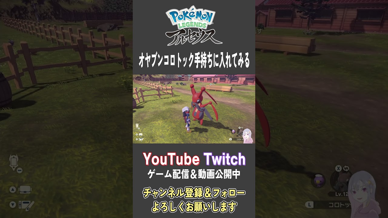 オヤブンコロトック手持ちに入れてみる【Pokemon LEGENDS アルセウス】【#Shorts】【#27】