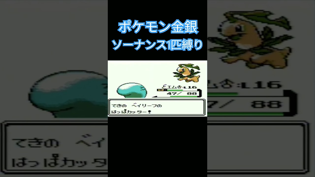 【ポケモン金銀】ポケモン1匹縛りプレイ!!ソーナンスきみに決めた！【ゲーム実況】【縛りプレイ】#ポケモン金銀 #縛りプレイ #ソーナンス  #ゲーム実況