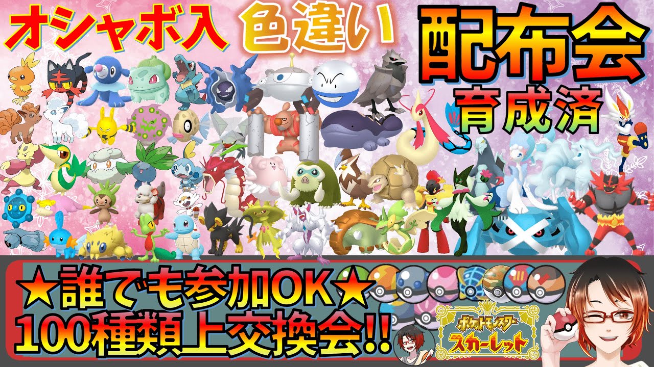 #ポケモンSV ★参加型交換会★色違い育成済オシャボ入り孵化余り等配布！バシャーモヘビボメタグロス等即対戦で使えるポケモンも！ 誰でも参加OK♪※概要欄見てね！ #shorts