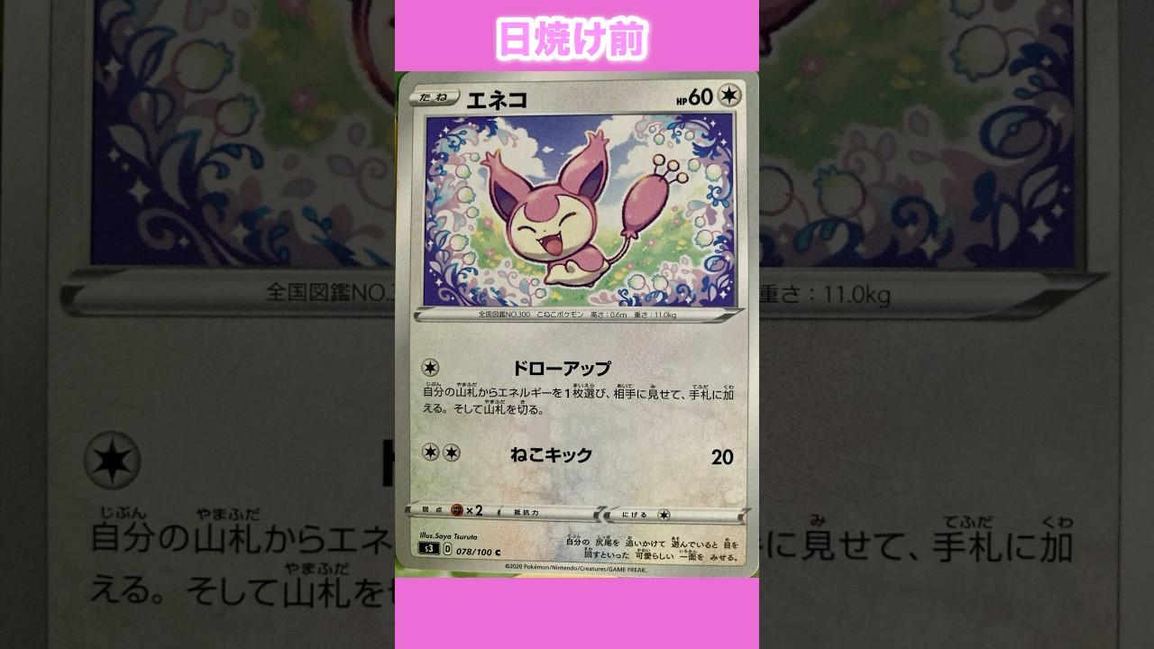 エネコの日焼けポケカ