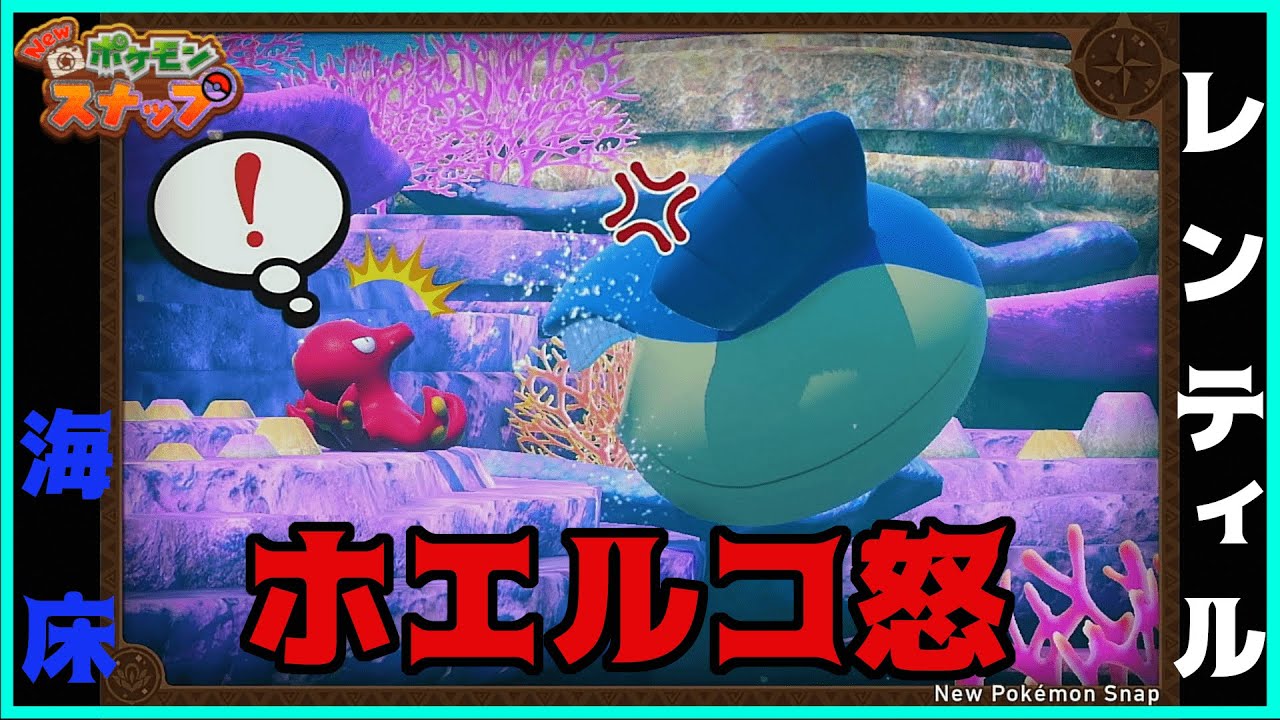 レンティル海床ではホエルコとオクタンの縄張り争いがあるらしい！？【Newポケモンスナップ】【ポケモンスナップ】